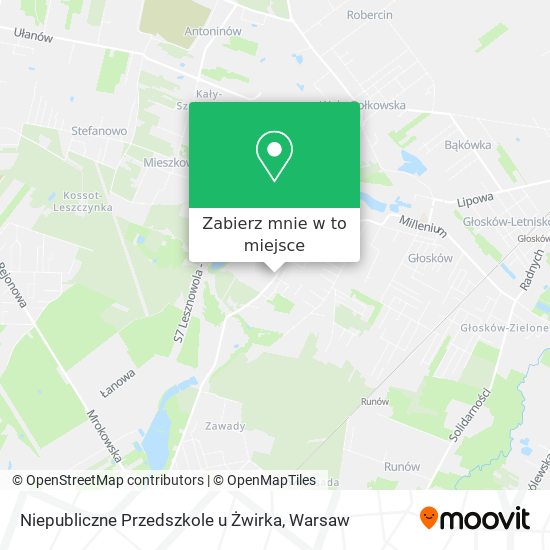 Mapa Niepubliczne Przedszkole u Żwirka