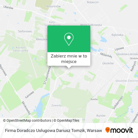 Mapa Firma Doradczo Usługowa Dariusz Tomzik