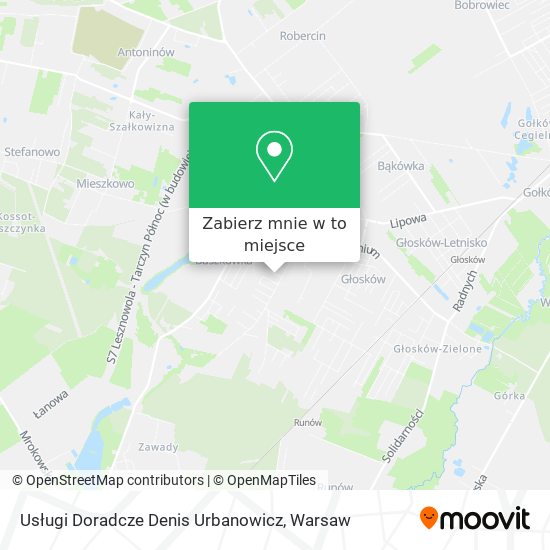 Mapa Usługi Doradcze Denis Urbanowicz