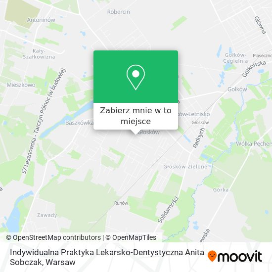 Mapa Indywidualna Praktyka Lekarsko-Dentystyczna Anita Sobczak