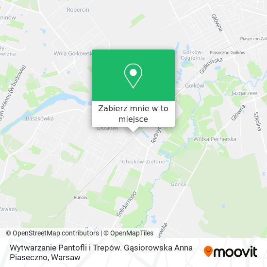 Mapa Wytwarzanie Pantofli i Trepów. Gąsiorowska Anna Piaseczno