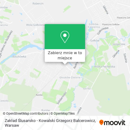 Mapa Zakład Ślusarsko - Kowalski Grzegorz Balcerowicz