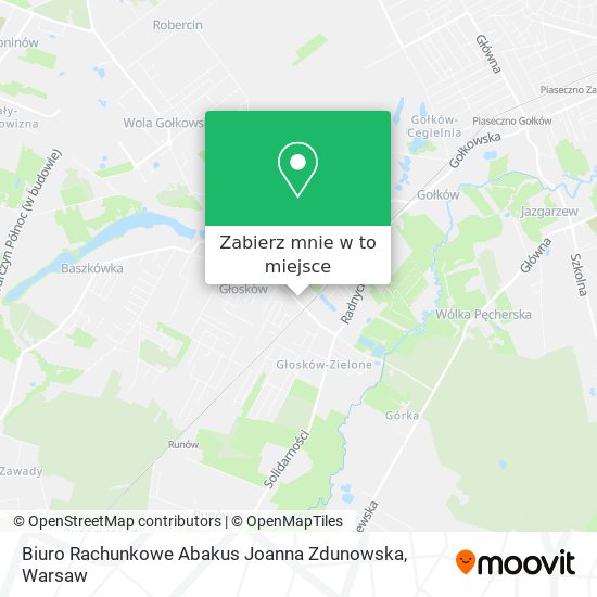 Mapa Biuro Rachunkowe Abakus Joanna Zdunowska