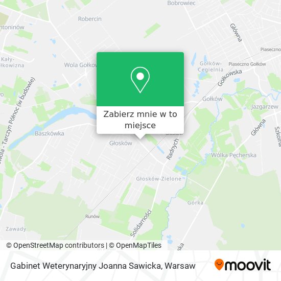 Mapa Gabinet Weterynaryjny Joanna Sawicka