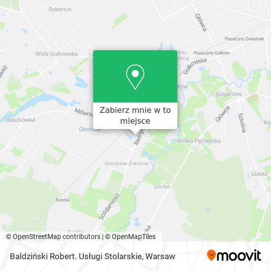 Mapa Baldziński Robert. Usługi Stolarskie