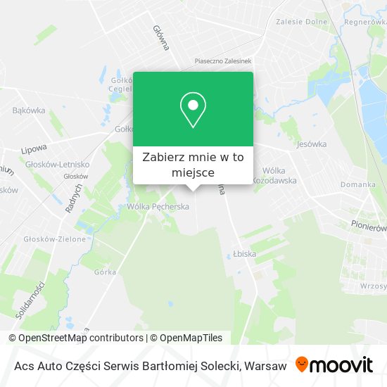 Mapa Acs Auto Części Serwis Bartłomiej Solecki