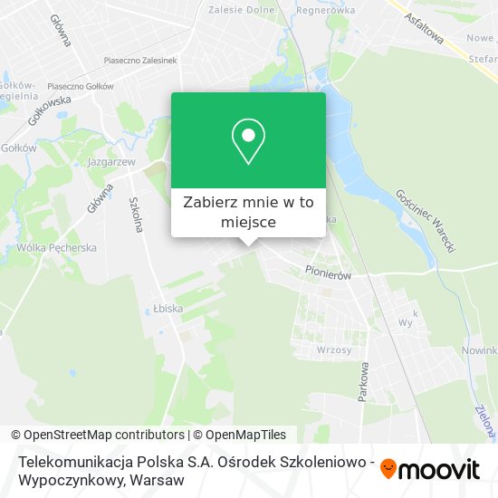 Mapa Telekomunikacja Polska S.A. Ośrodek Szkoleniowo - Wypoczynkowy