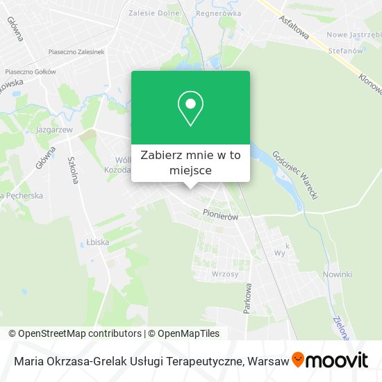 Mapa Maria Okrzasa-Grelak Usługi Terapeutyczne