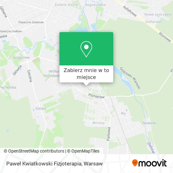 Mapa Paweł Kwiatkowski Fizjoterapia