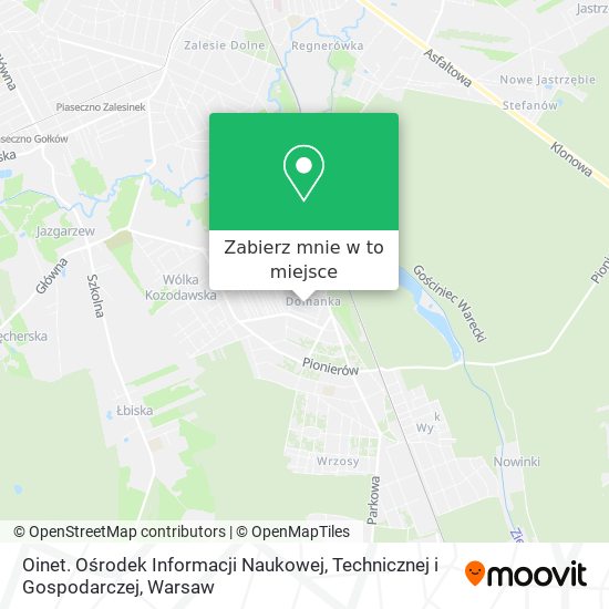 Mapa Oinet. Ośrodek Informacji Naukowej, Technicznej i Gospodarczej