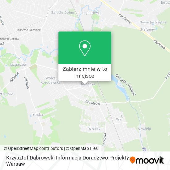 Mapa Krzysztof Dąbrowski Informacja Doradztwo Projekty