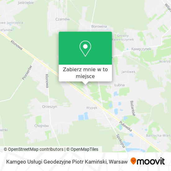 Mapa Kamgeo Usługi Geodezyjne Piotr Kamiński