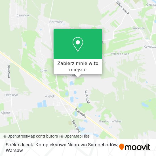 Mapa Soćko Jacek. Kompleksowa Naprawa Samochodów