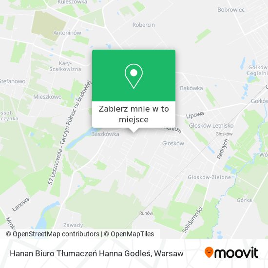 Mapa Hanan Biuro Tłumaczeń Hanna Godleś