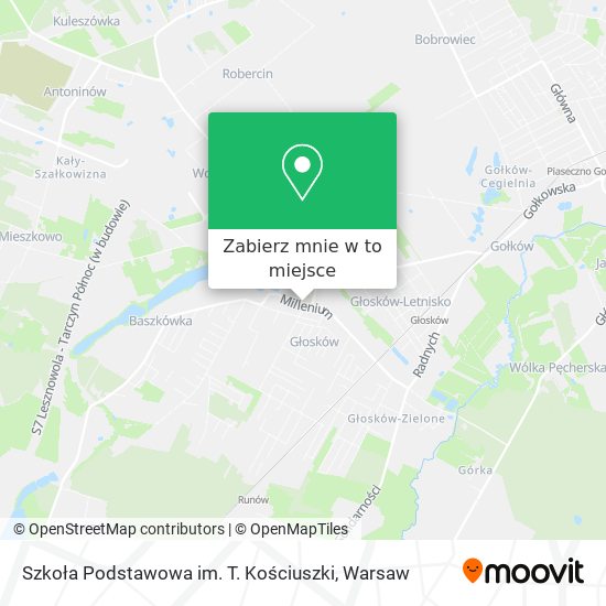 Mapa Szkoła Podstawowa im. T. Kościuszki