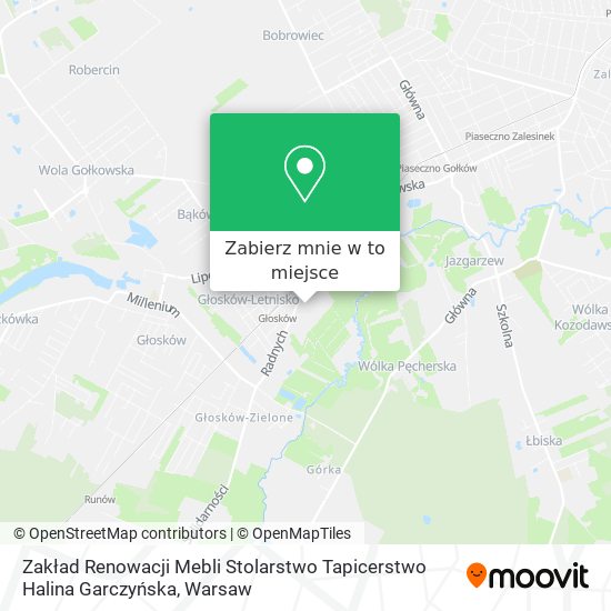 Mapa Zakład Renowacji Mebli Stolarstwo Tapicerstwo Halina Garczyńska