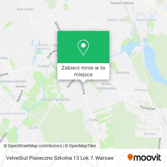 Mapa Velvetbut Piaseczno Szkolna 13 Lok 7