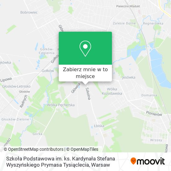 Mapa Szkoła Podstawowa im. ks. Kardynała Stefana Wyszyńskiego Prymasa Tysiąclecia