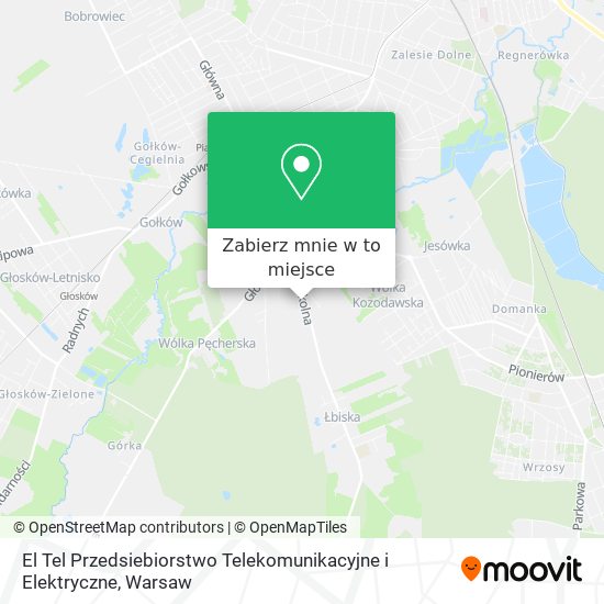 Mapa El Tel Przedsiebiorstwo Telekomunikacyjne i Elektryczne