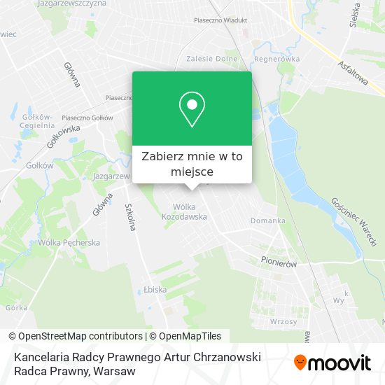 Mapa Kancelaria Radcy Prawnego Artur Chrzanowski Radca Prawny