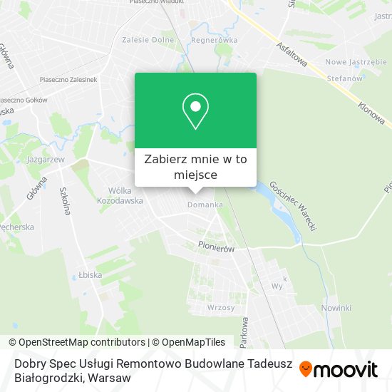 Mapa Dobry Spec Usługi Remontowo Budowlane Tadeusz Białogrodzki