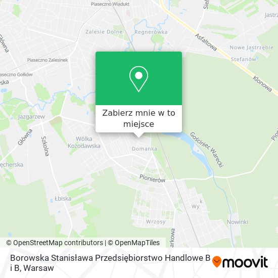 Mapa Borowska Stanisława Przedsiębiorstwo Handlowe B i B