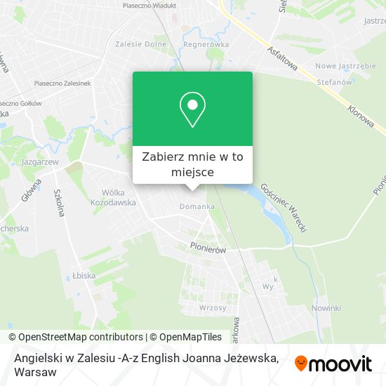 Mapa Angielski w Zalesiu -A-z English Joanna Jeżewska