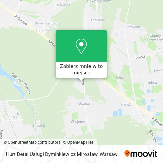 Mapa Hurt Detal Usługi Dyminkiewicz Mirosław