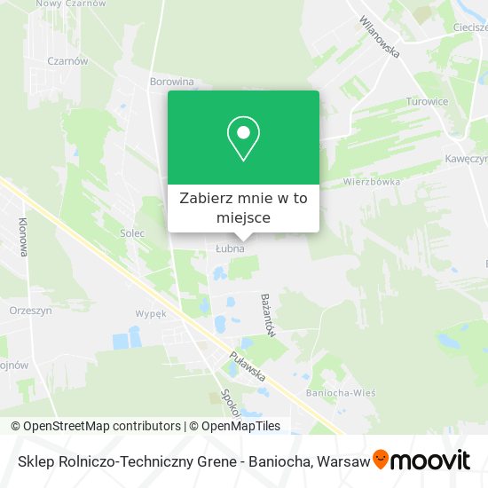 Mapa Sklep Rolniczo-Techniczny Grene - Baniocha