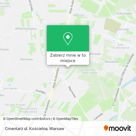 Mapa Cmentarz ul. Kościelna
