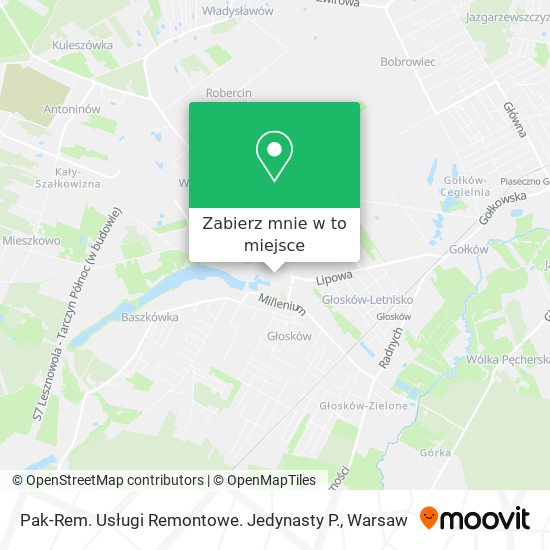 Mapa Pak-Rem. Usługi Remontowe. Jedynasty P.