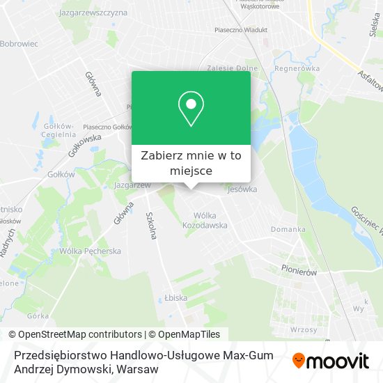 Mapa Przedsiębiorstwo Handlowo-Usługowe Max-Gum Andrzej Dymowski