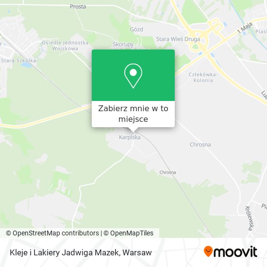 Mapa Kleje i Lakiery Jadwiga Mazek