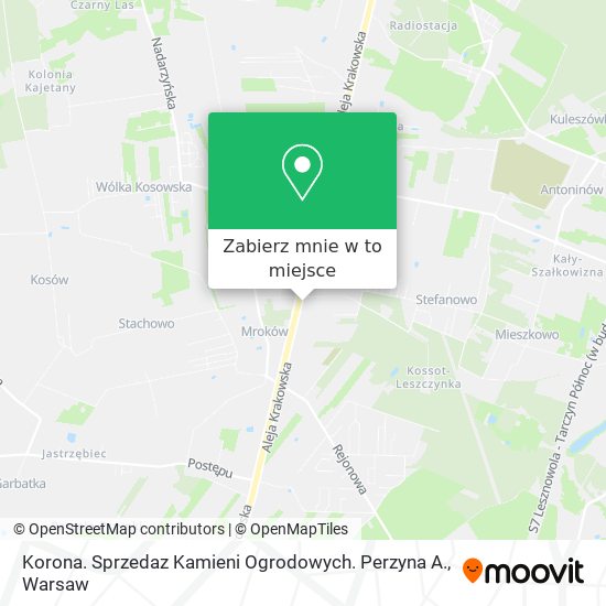 Mapa Korona. Sprzedaz Kamieni Ogrodowych. Perzyna A.