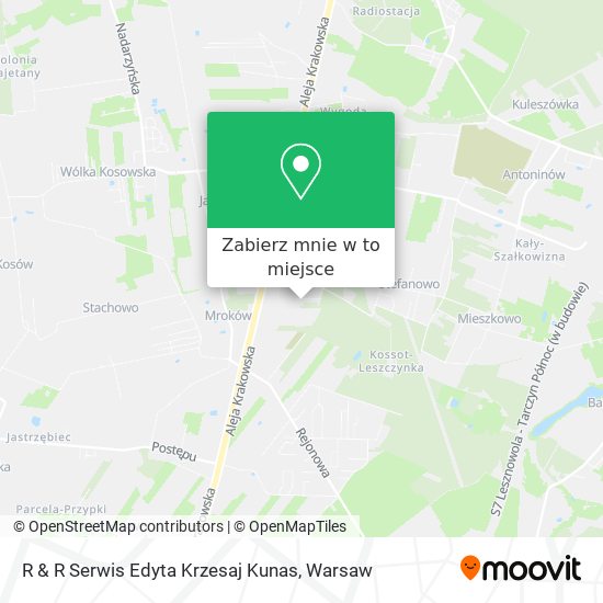 Mapa R & R Serwis Edyta Krzesaj Kunas