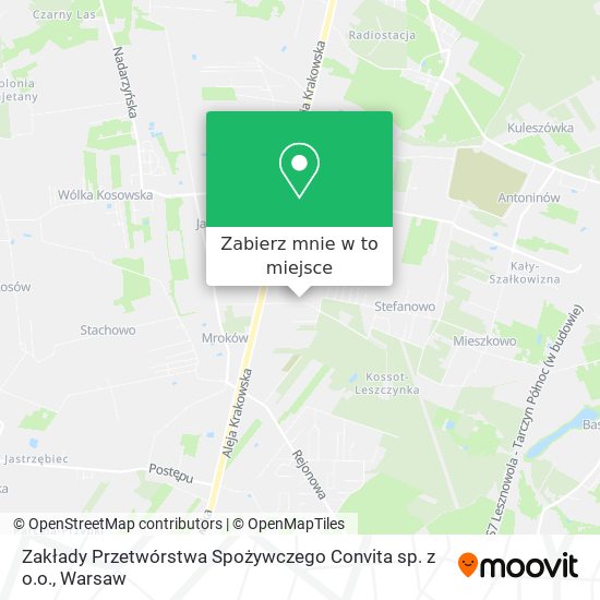 Mapa Zakłady Przetwórstwa Spożywczego Convita sp. z o.o.