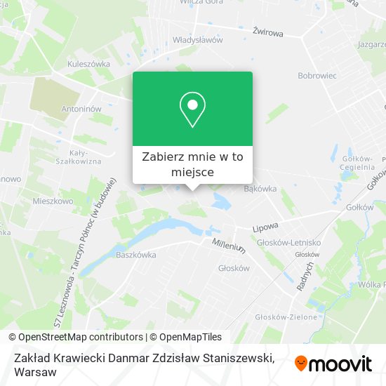 Mapa Zakład Krawiecki Danmar Zdzisław Staniszewski