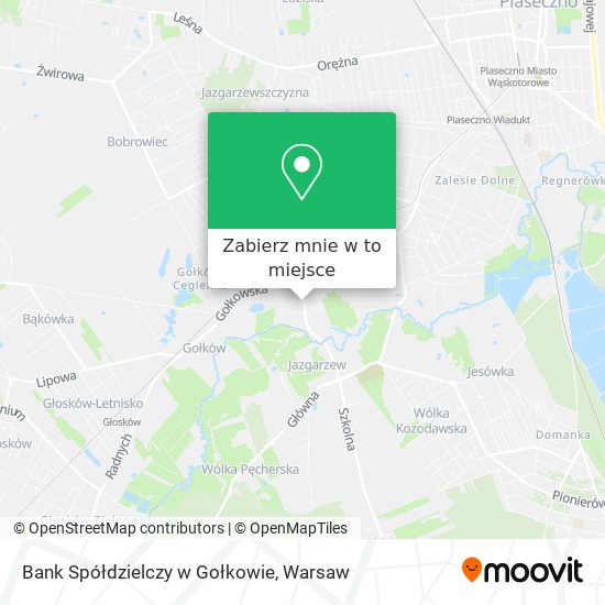 Mapa Bank Spółdzielczy w Gołkowie