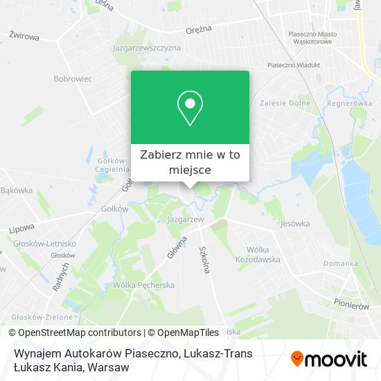 Mapa Wynajem Autokarów Piaseczno, Lukasz-Trans Łukasz Kania