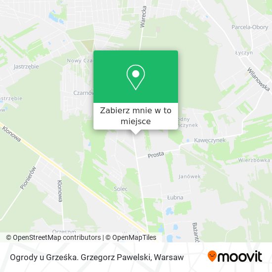 Mapa Ogrody u Grześka. Grzegorz Pawelski