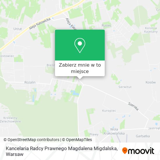 Mapa Kancelaria Radcy Prawnego Magdalena Migdalska