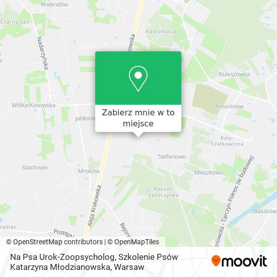 Mapa Na Psa Urok-Zoopsycholog, Szkolenie Psów Katarzyna Młodzianowska