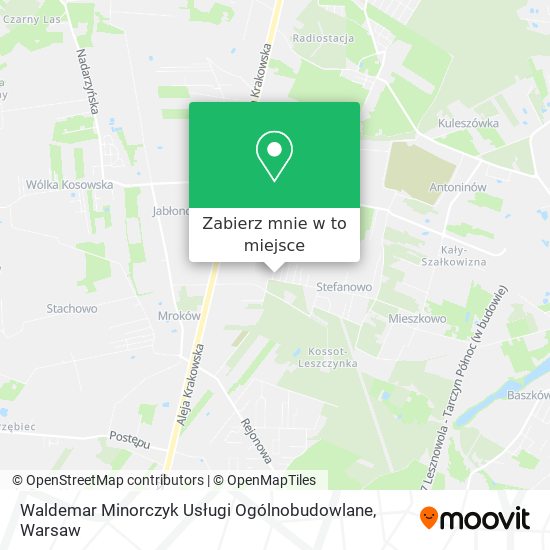 Mapa Waldemar Minorczyk Usługi Ogólnobudowlane