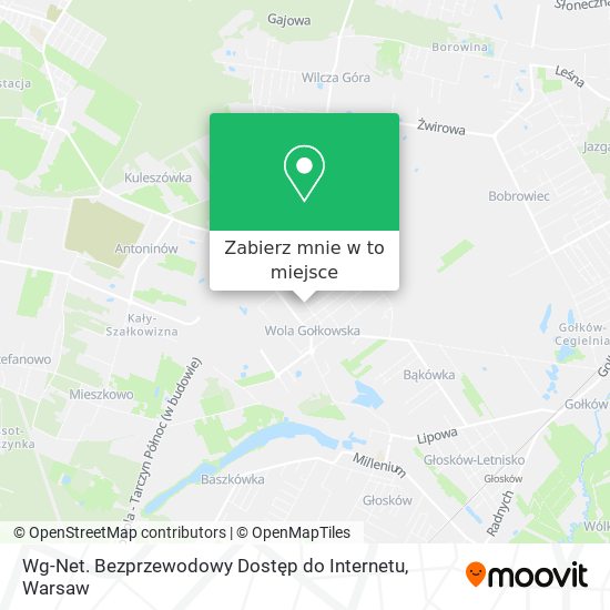 Mapa Wg-Net. Bezprzewodowy Dostęp do Internetu