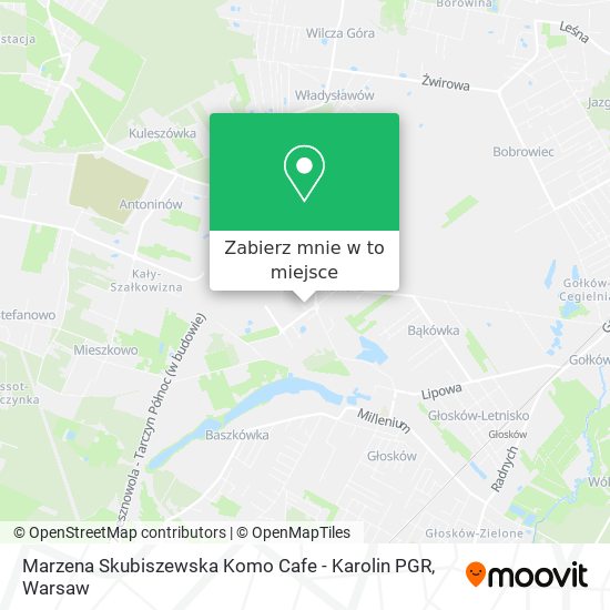 Mapa Marzena Skubiszewska Komo Cafe - Karolin PGR