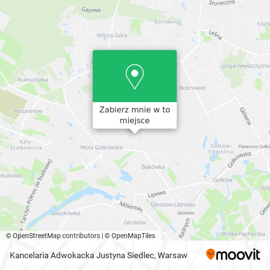 Mapa Kancelaria Adwokacka Justyna Siedlec