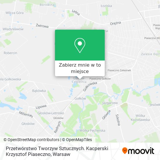 Mapa Przetwórstwo Tworzyw Sztucznych. Kacperski Krzysztof Piaseczno