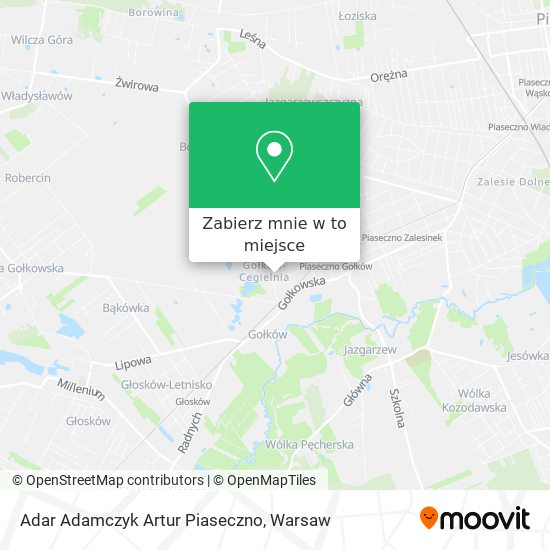 Mapa Adar Adamczyk Artur Piaseczno