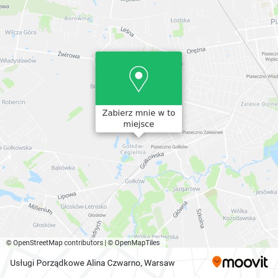 Mapa Usługi Porządkowe Alina Czwarno