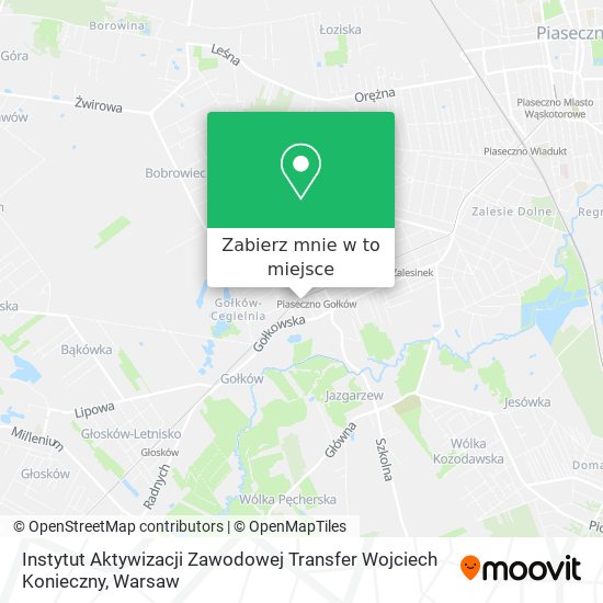 Mapa Instytut Aktywizacji Zawodowej Transfer Wojciech Konieczny